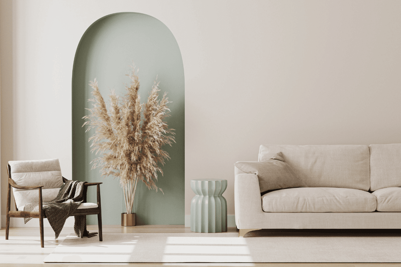 Feature wall and living room finish direction