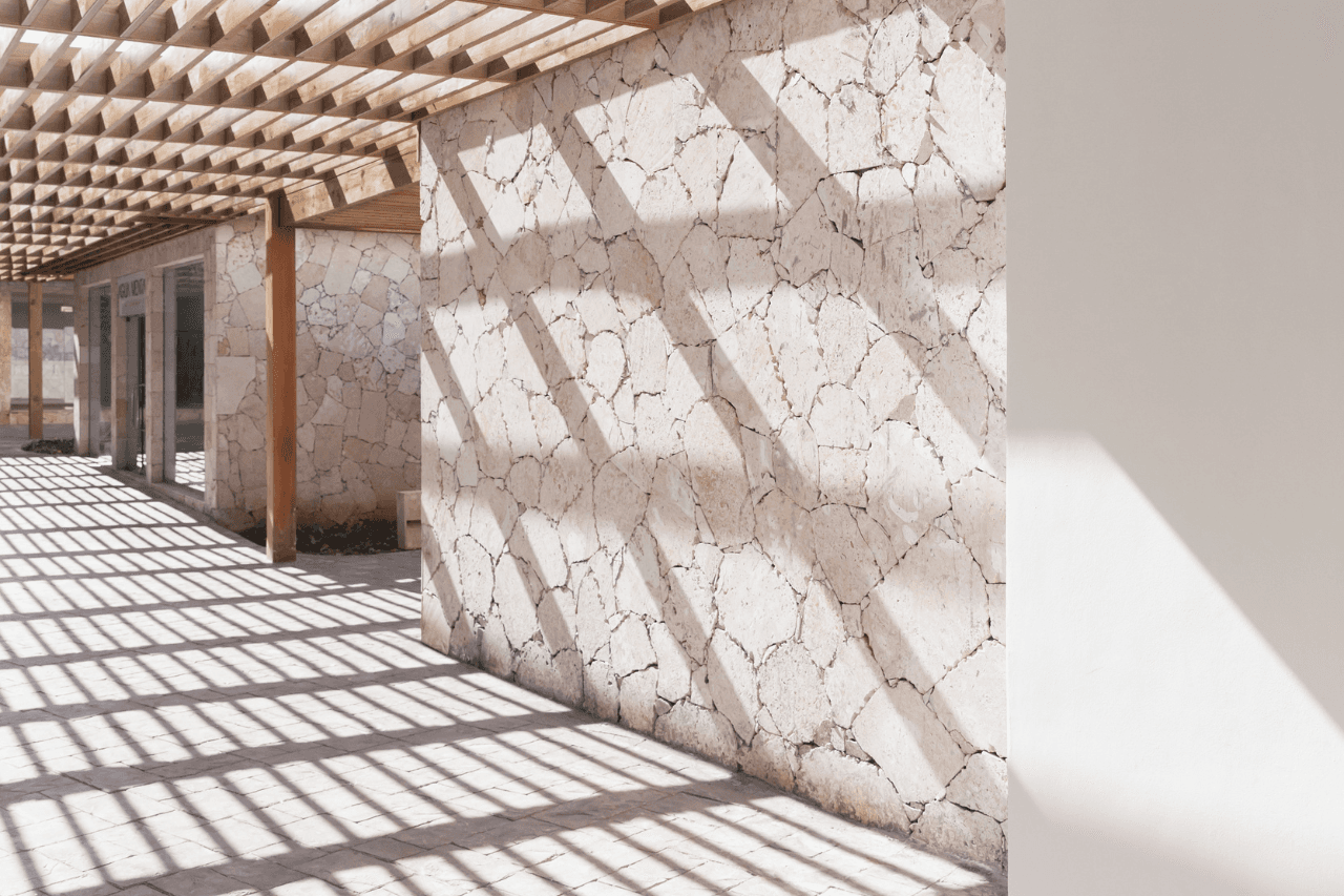 Structured planting and hardscape.